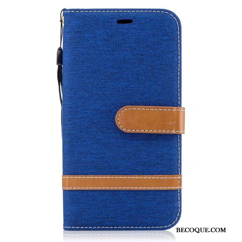 Moto G5 Portefeuille Téléphone Portable En Denim Protection Coque Étui