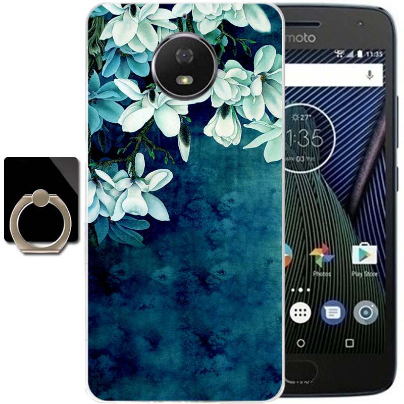 Moto G5s Plus Incassable Coque De Téléphone Bleu Étui Protection