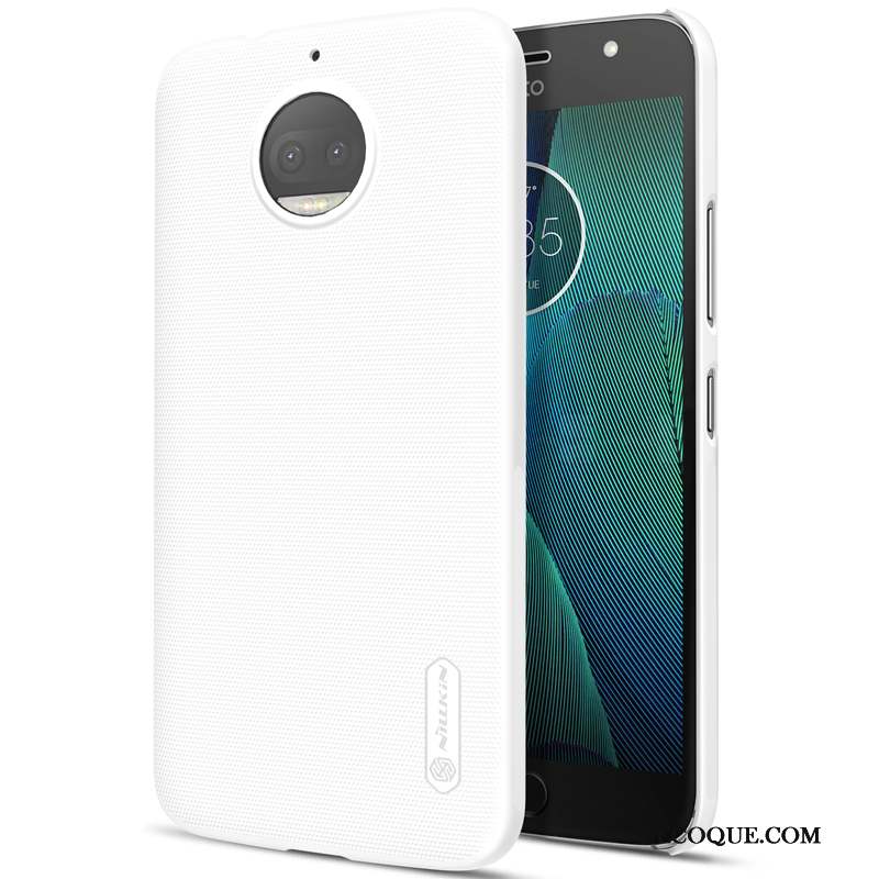 Moto G5s Plus Protection Blanc Incassable Coque De Téléphone Étui Or