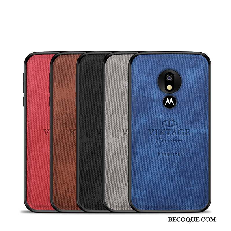 Moto G7 Play Europe Modèle Fleurie Tout Compris Coque De Téléphone Membrane Bleu