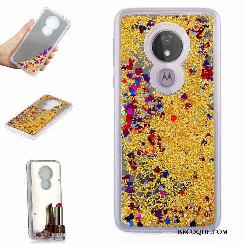 Moto G7 Play Quicksand Incassable Protection Étui Coque De Téléphone Fluide Doux