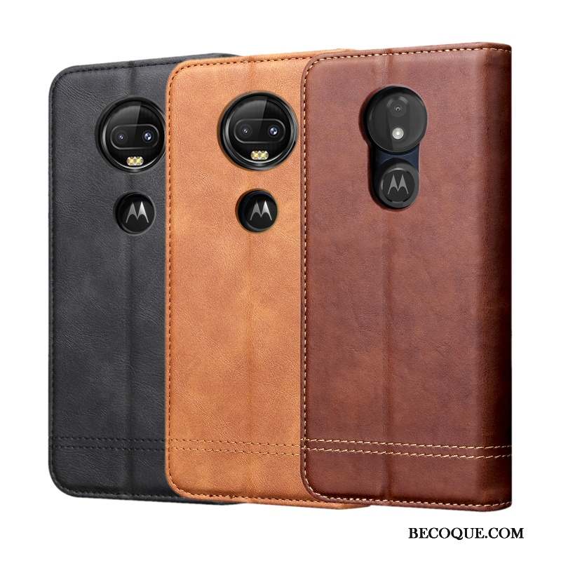 Moto G7 Plus Vintage Incassable Housse Protection Coque De Téléphone Étui