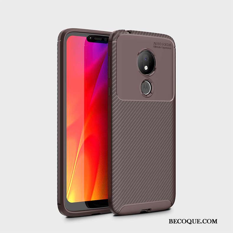 Moto G7 Power Protection Fluide Doux Or Fibre Coque De Téléphone Étui