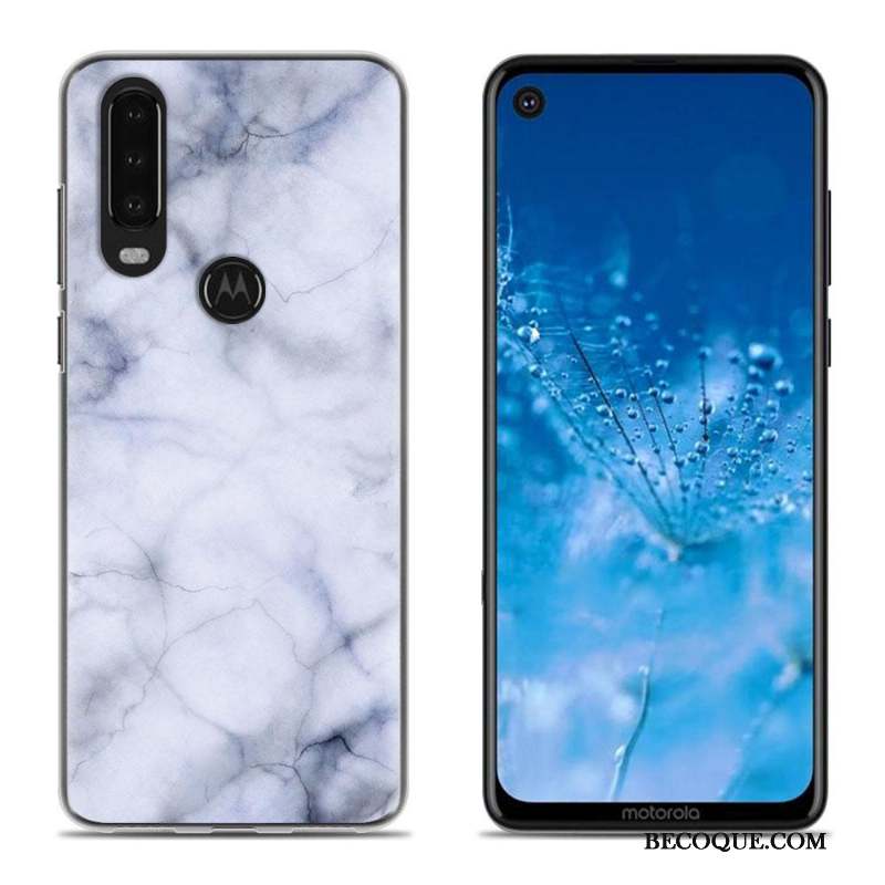 Moto G8 Fluide Doux Silicone Chaud Coque Blanc Étui