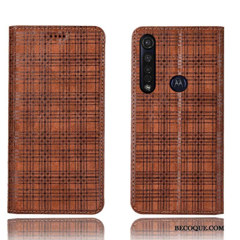 Moto G8 Plus Coque Protection Étui Étui En Cuir Tout Compris Incassable Velours