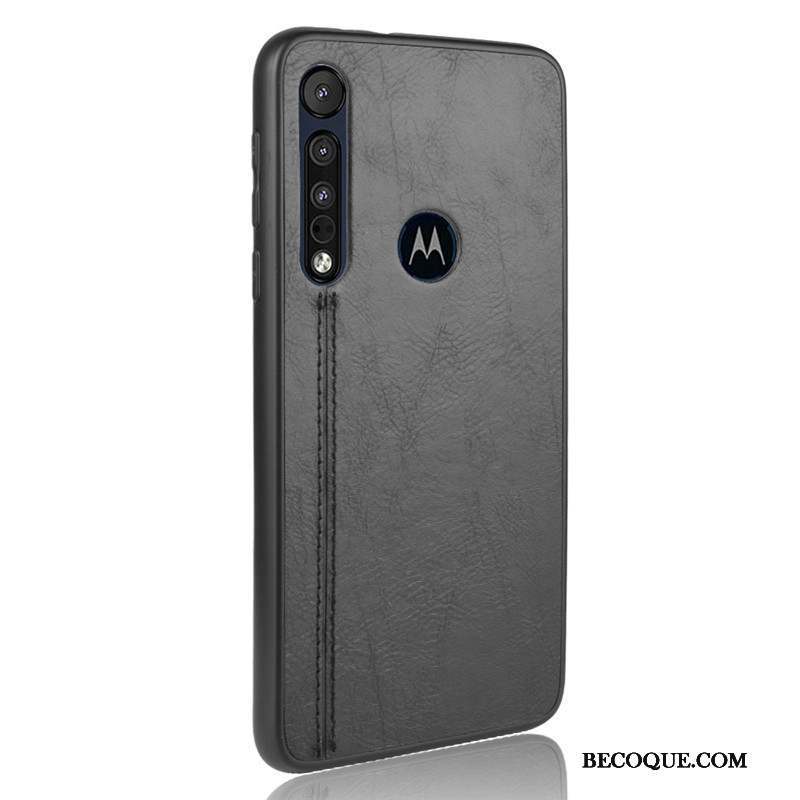 Moto G8 Plus Noir Protection Tout Compris Coque De Téléphone Étui Fluide Doux