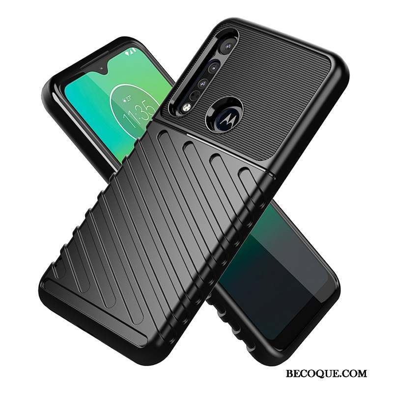 Moto G8 Plus Silicone Tout Compris Noir Coque De Téléphone Protection Incassable