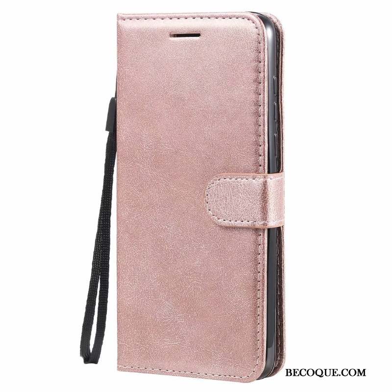 Moto G8 Power Clamshell Tendance Coque De Téléphone Rose Étui En Cuir