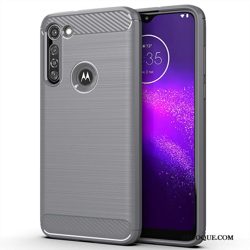 Moto G8 Power Coque Silicone Antidérapant Gris Tout Compris Fluide Doux Soie