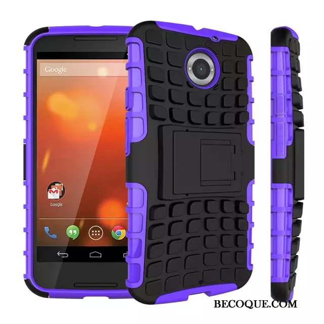 Moto X Coque Protection Téléphone Portable Violet Antidérapant Silicone Support