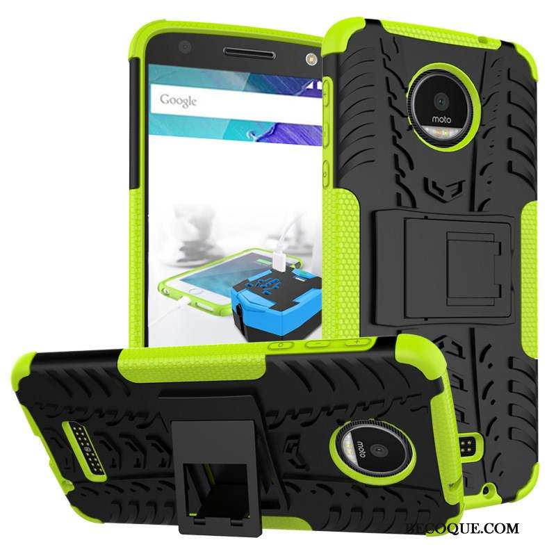 Moto X4 Étui Support Vert Coque Téléphone Portable Incassable