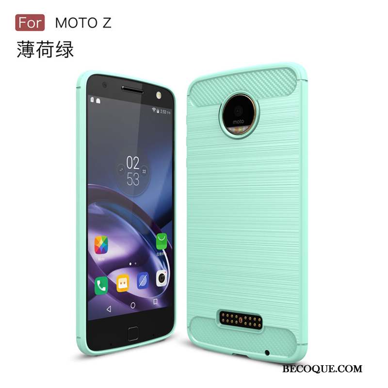 Moto Z Coque De Téléphone Protection Étui Silicone Vert Fluide Doux