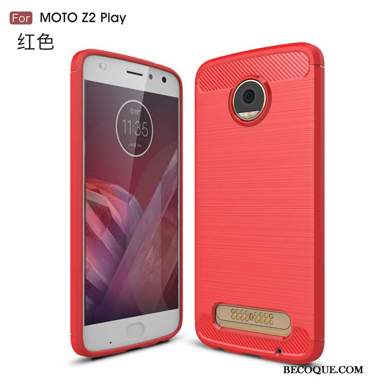 Moto Z2 Play Coque De Téléphone Rouge Protection Tout Compris Incassable Étui
