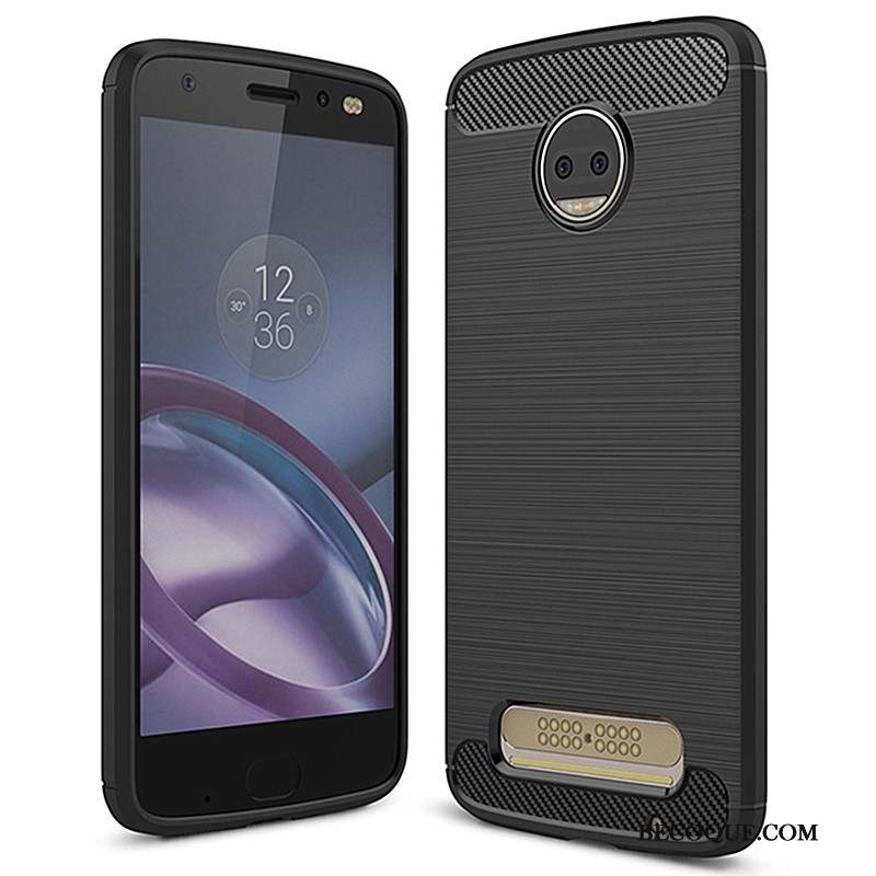 Moto Z2 Play Silicone Coque Protection Fluide Doux Noir De Téléphone