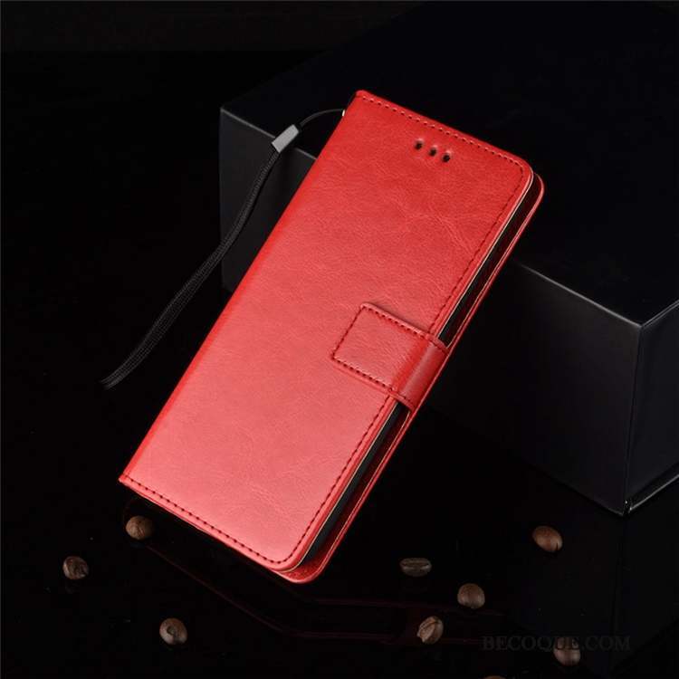 Motorola One Action Protection Rouge Boucle Magnétique Étui En Cuir Clamshell Coque De Téléphone