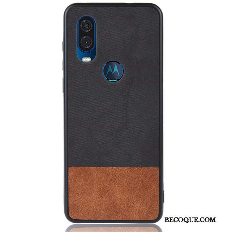 Motorola One Vision Couture Couleurs Protection Tout Compris Coque De Téléphone Incassable Étui