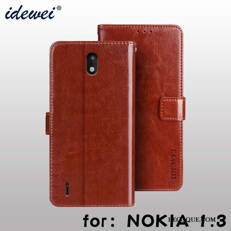 Nokia 1.3 Portefeuille Étui En Cuir Carte Coque Housse Téléphone Portable