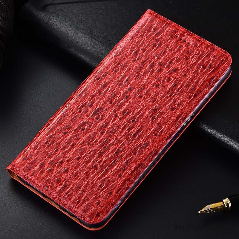 Nokia 2.1 Coque Cuir Véritable Protection Étui Incassable Housse Rouge