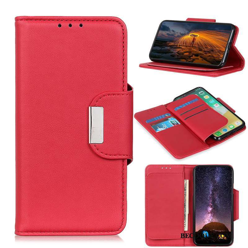 Nokia 2.3 Étui Rouge Téléphone Portable Peau De Mouton Modèle Fleurie Coque De Téléphone