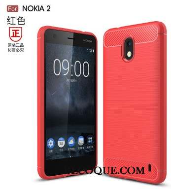 Nokia 2 Silicone Coque De Téléphone Protection Rouge Fluide Doux Étui