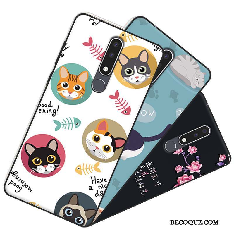 Nokia 3.1 Plus Dessin Animé Charmant Fluide Doux Coque Blanc Protection