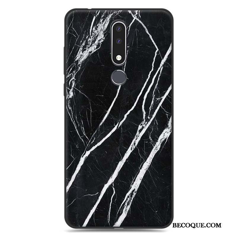 Nokia 3.1 Plus Incassable Coque De Téléphone Simple Fluide Doux Noir Silicone