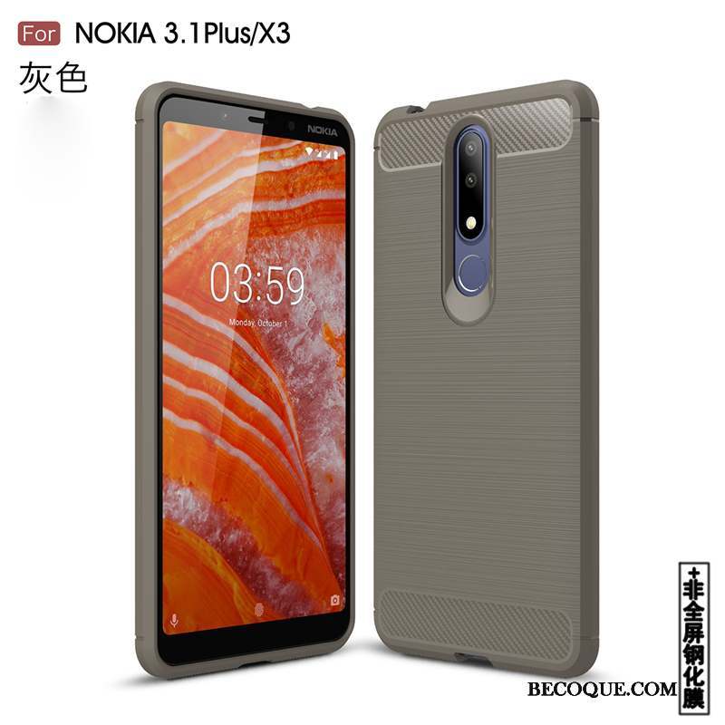 Nokia 3.1 Plus Modèle Fleurie Coque De Téléphone Tendance Étui Silicone Tout Compris