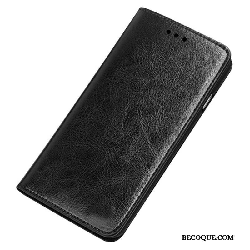 Nokia 3.1 Plus Téléphone Portable Protection Étui En Cuir Cuir Véritable Coque Noir