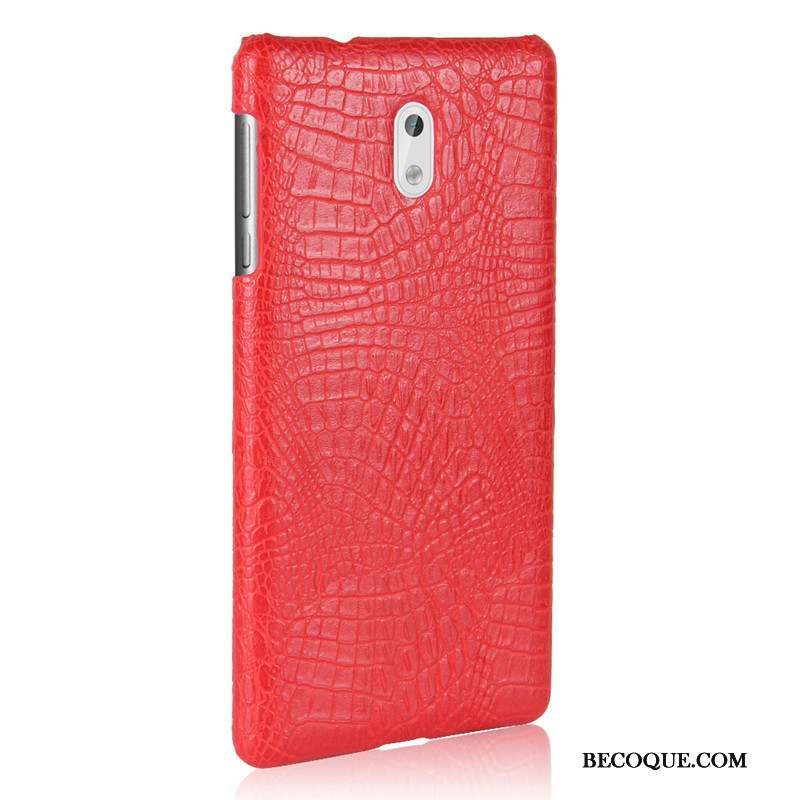 Nokia 3 Coque Rouge Protection Étui Incassable Créatif Crocodile Modèle