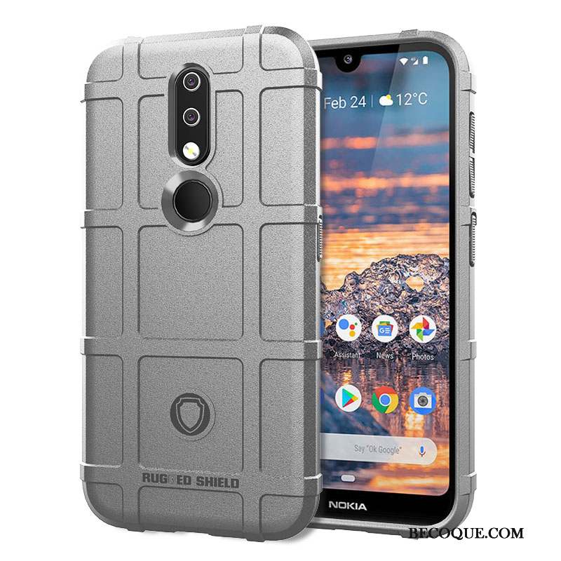 Nokia 4.2 Antidérapant Coque Fluide Doux Étui Marque De Tendance Silicone