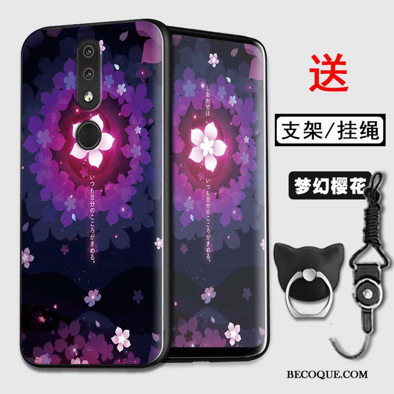 Nokia 4.2 Coque Silicone Incassable Violet Protection Tout Compris Étui