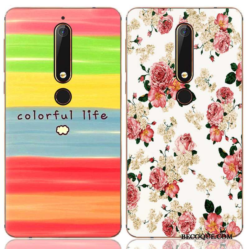 Nokia 5.1 Plus Protection Créatif Coque De Téléphone Étui Simple Multicolore