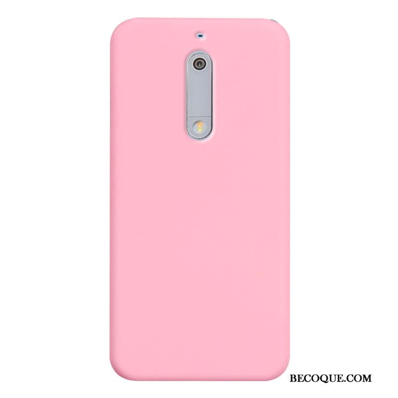 Nokia 5 Rose Mince Coque De Téléphone Délavé En Daim Protection Étui