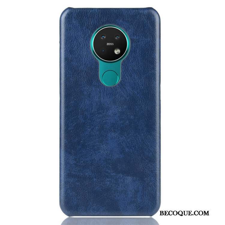 Nokia 6.2 Coque Sac Bleu Cuir Personnalité Incassable Couvercle Arrière