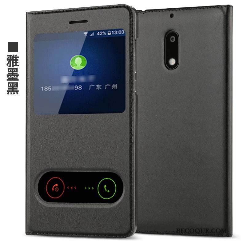 Nokia 6 Coque Tout Compris Clamshell Protection Étui Incassable Étui En Cuir