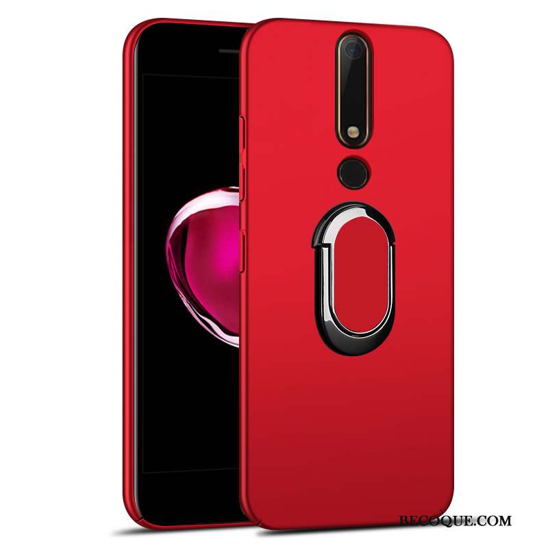 Nokia 6 Incassable Rouge Difficile Coque De Téléphone Étui Délavé En Daim