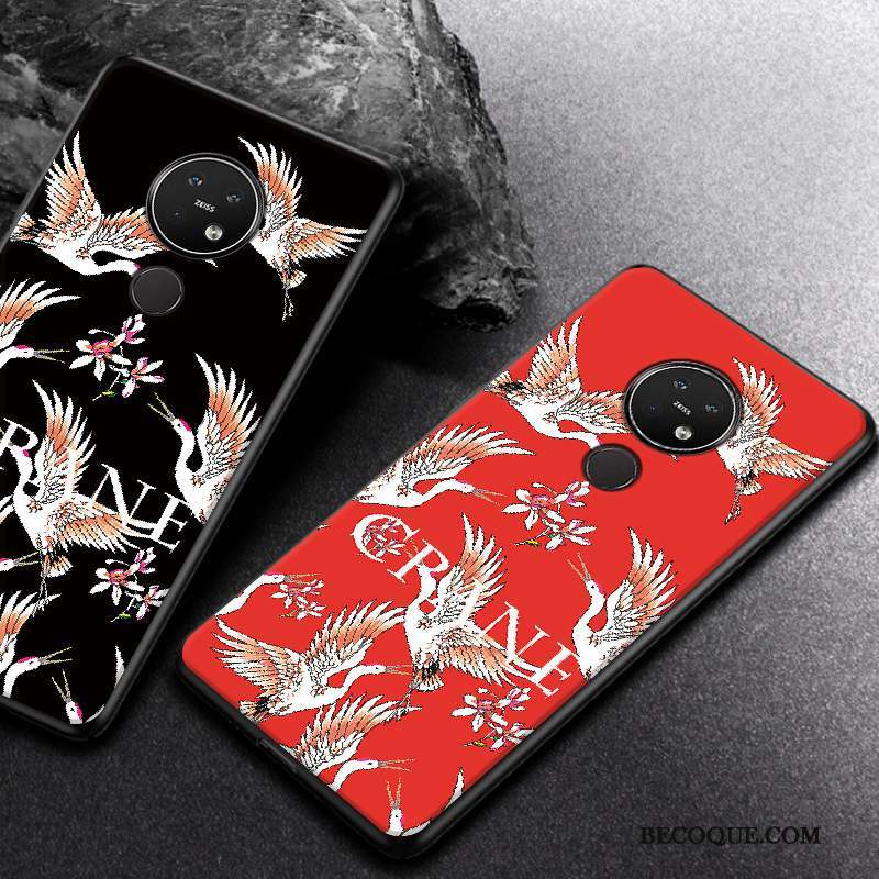 Nokia 7.2 Rouge Dessin Animé Coque De Téléphone Silicone Fluide Doux Créatif