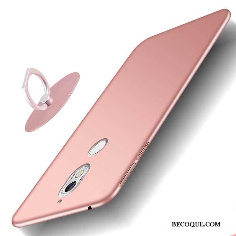 Nokia 7 Coque Or Rose Délavé En Daim Étui Difficile Tendance Protection