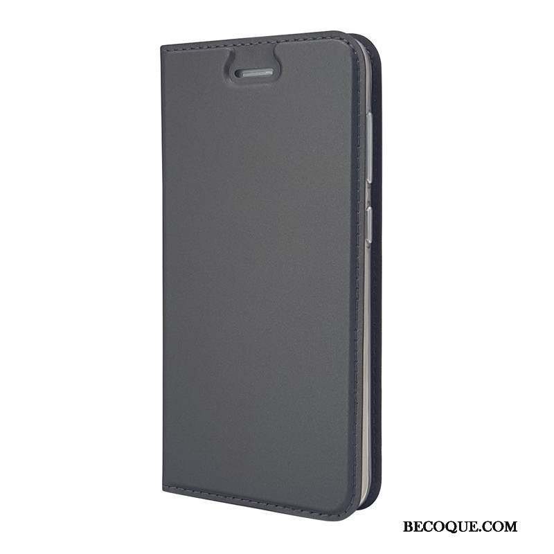 Nokia 7 Plus Protection Noir Étui Étui En Cuir Clamshell Coque De Téléphone