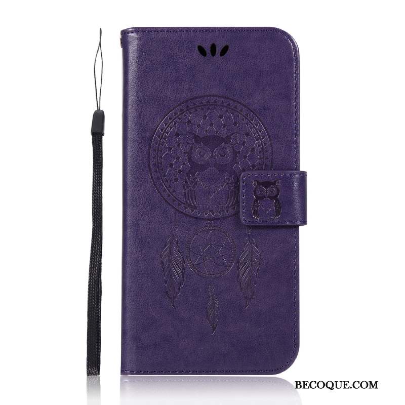 Nokia 8.1 Coque De Téléphone Étui En Cuir Protection Incassable Violet Housse