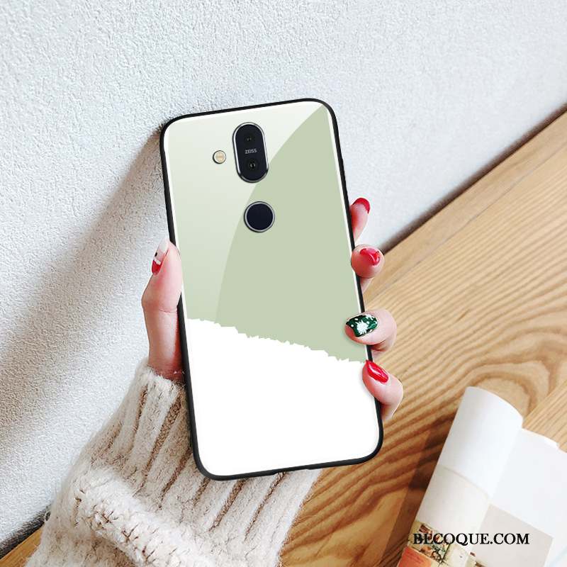 Nokia 8.1 Coque Simple Téléphone Portable Étui Vert Protection