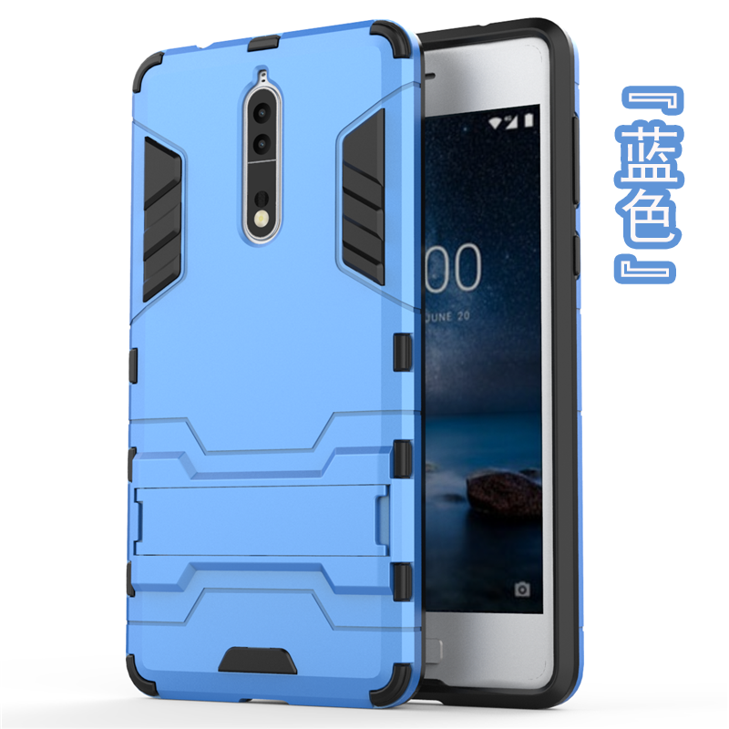 Nokia 8 Coque Bleu De Téléphone Support Incassable Difficile