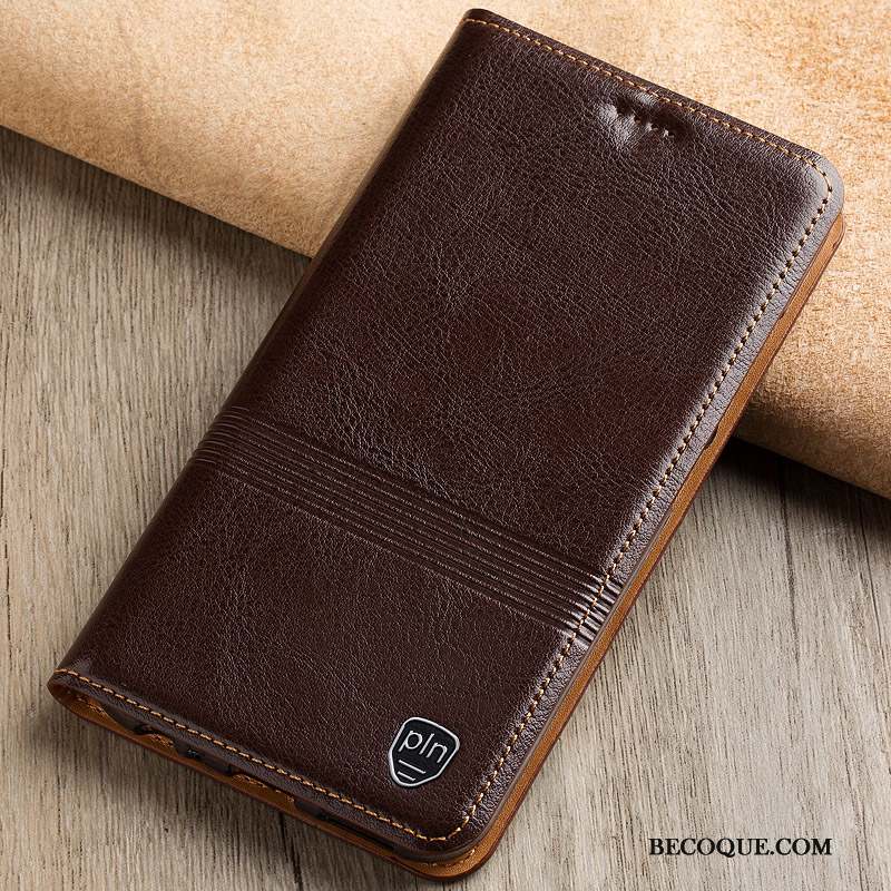 Nokia 8 Coque Étui Cuir Véritable Protection Étui En Cuir Housse Téléphone Portable