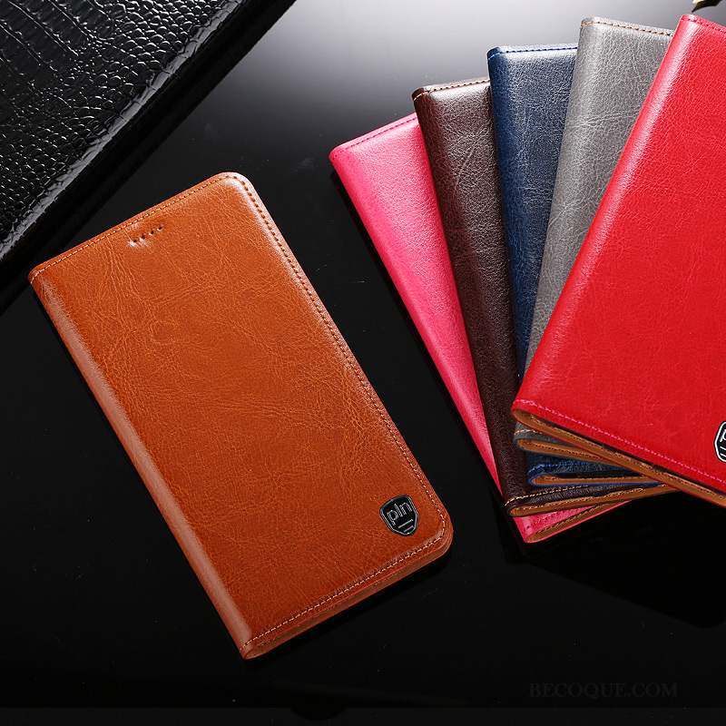 Nokia 8 Marron Étui En Cuir Coque De Téléphone Cuir Véritable Protection Housse