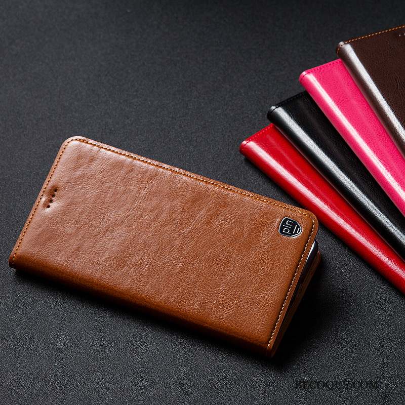 Nokia 8 Étui En Cuir Marron Coque De Téléphone Cuir Véritable Modèle Fleurie Protection