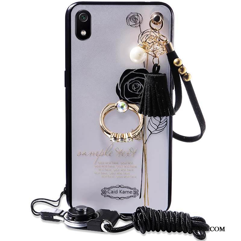 Redmi 7a Anneau Coque De Téléphone Petit Ornements Suspendus Blanc Fluide Doux