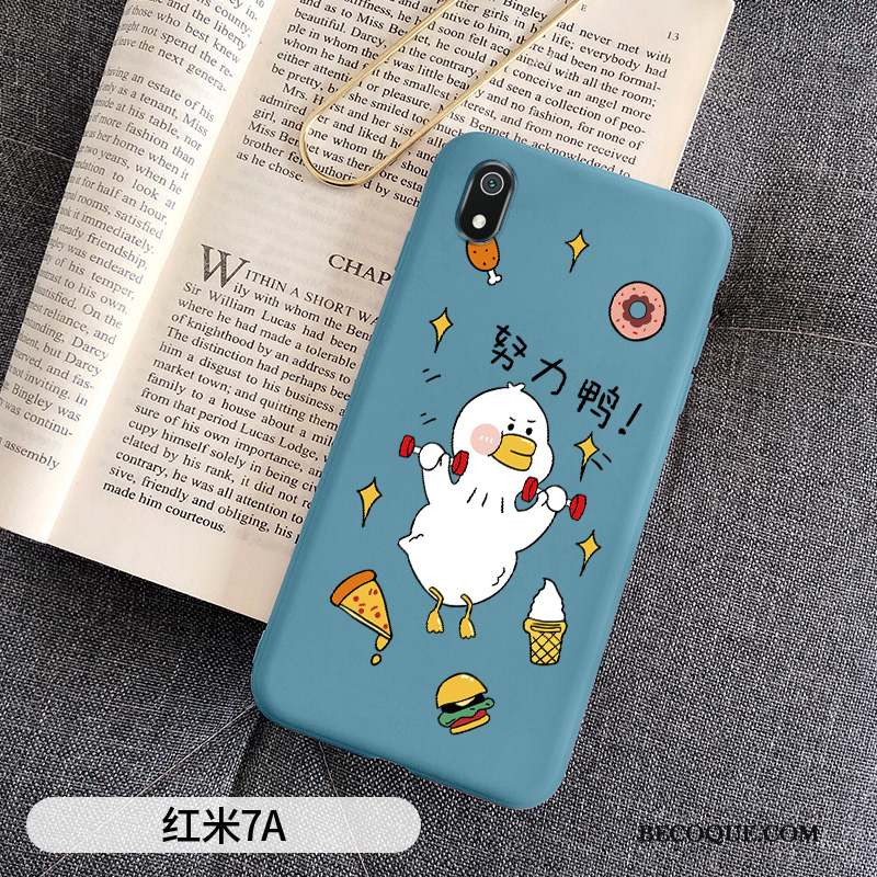 Redmi 7a Coque Créatif Bleu Dessin Animé Étui Très Mince Protection