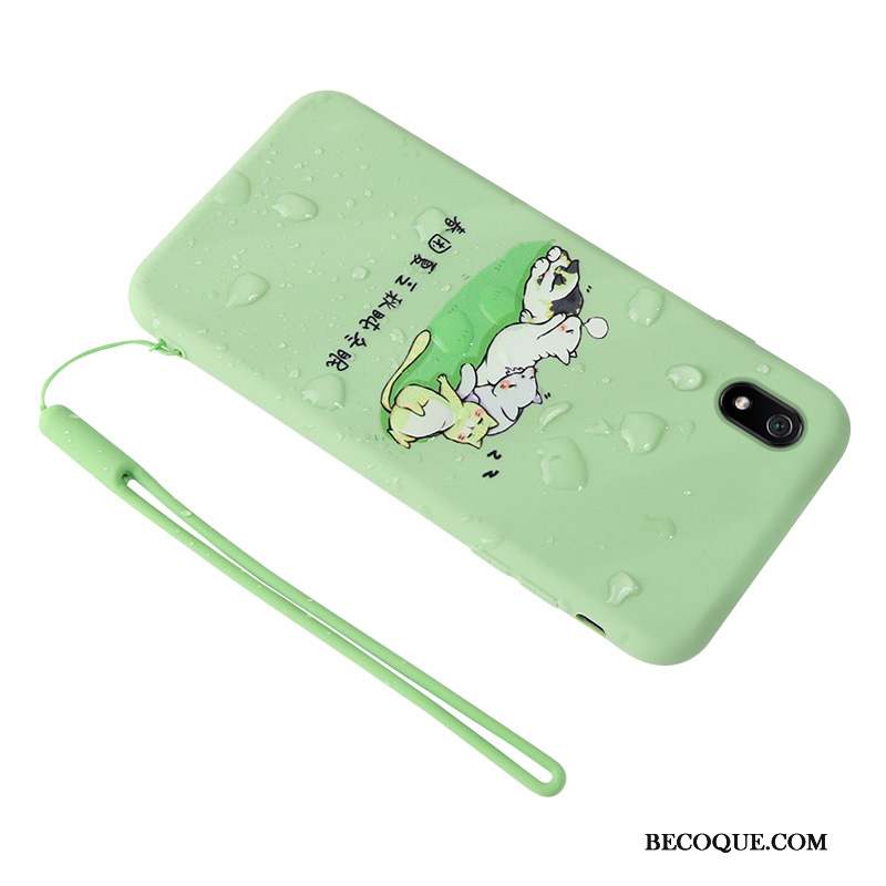 Redmi 7a Dessin Animé Coque De Téléphone Rouge Charmant Ornements Suspendus Fluide Doux