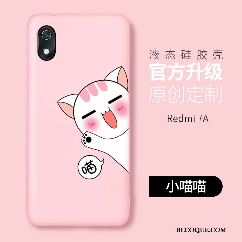 Redmi 7a Incassable Créatif Tout Compris Coque Rose Personnalité