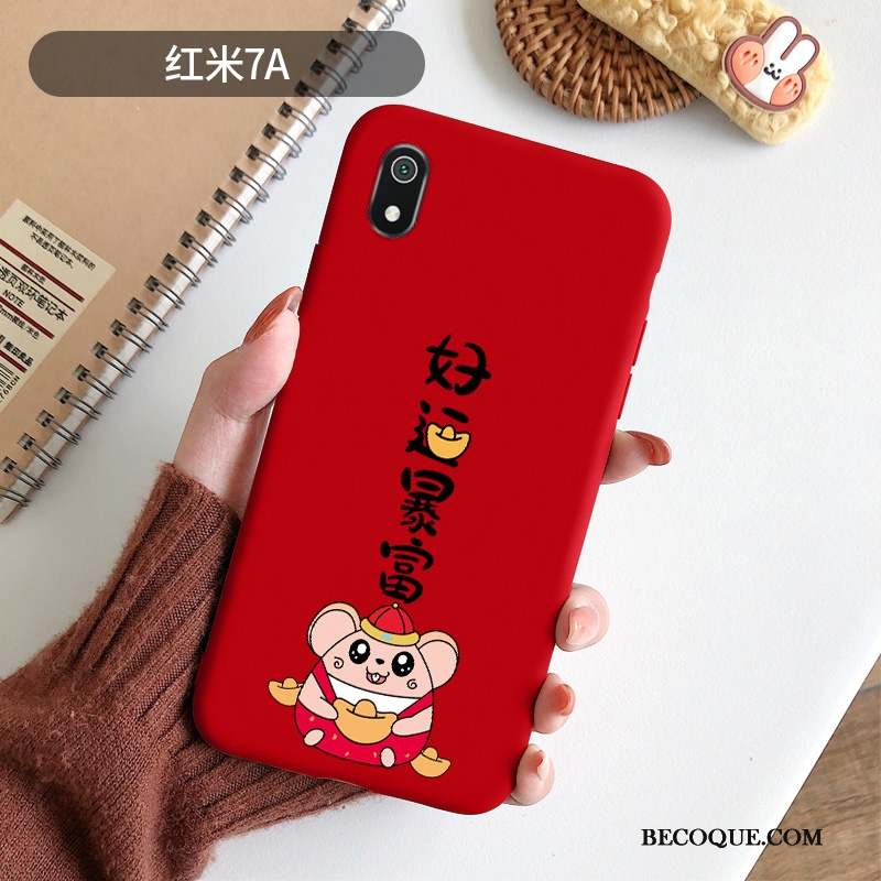 Redmi 7a Petit Fluide Doux Coque De Téléphone Personnalité Protection Rat